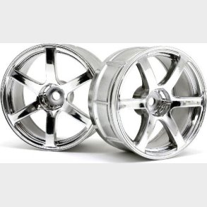 Lp29 Wheel Yokohama Avs Model T6 Chrome (2pcs) - Hp33465 - Hpi Racing