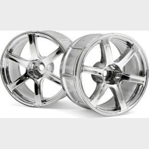 Lp32 Wheel Yokohama Avs Model T6 Chrome (2pcs) - Hp33466 - Hpi Racing