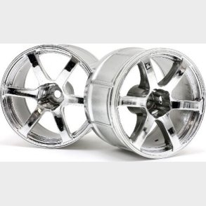 Lp35 Wheel Yokohama Avs Model T6 Chrome (2pcs) - Hp33467 - Hpi Racing