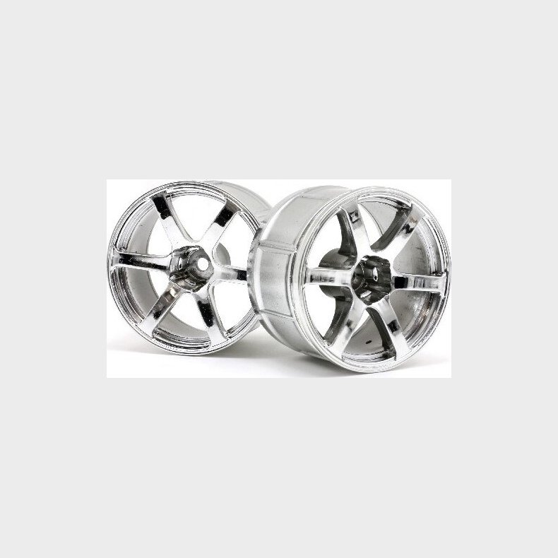 Lp35 Wheel Yokohama Avs Model T6 Chrome (2pcs) - Hp33467 - Hpi Racing