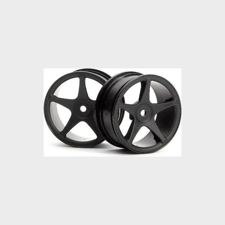 Super Star Wheels 26mm Black (1mm Offset) - Hp3696 - Hpi Racing