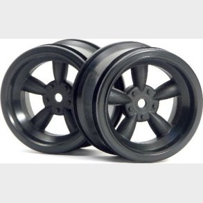 Vintage 5 Spoke Wheel 31mm (wide) Black 6mm Offset - Hp3821 - Hpi Racing