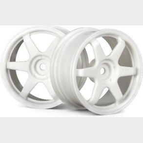 Te37 Wheel 26mm White(omm Offset) - Hp3835 - Hpi Racing