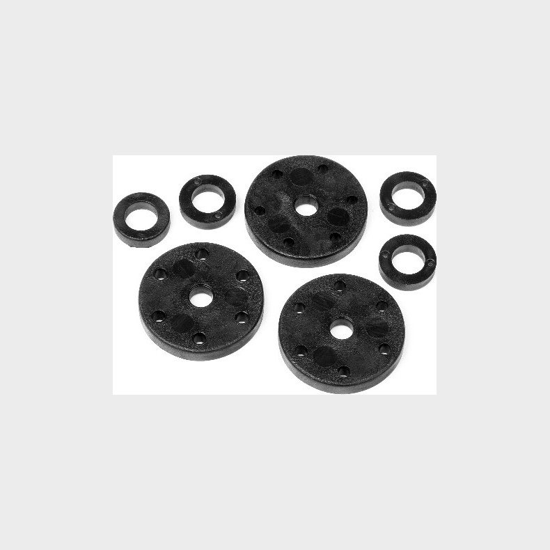 6 Holes Shock Piston Set (holes 1.2/1.3/1.4mm) - Hp67353 - Hpi Racing