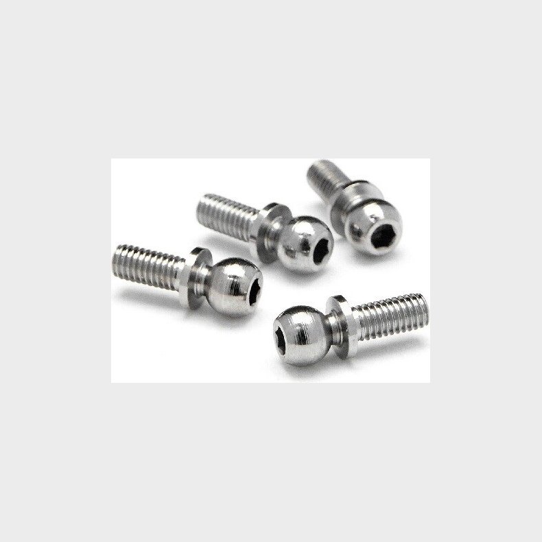 Ball 4.7x6.5mm (4-40/hex Socket/silver/4pcs) - Hp86196 - Hpi Racing