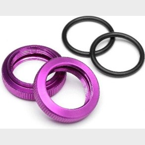 Shock Adjuster Nut 20mm (purple/2pcs) - Hp86446 - Hpi Racing
