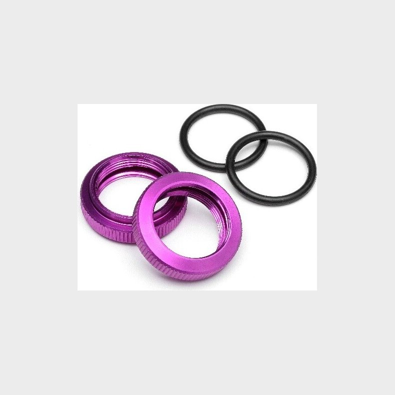 Shock Adjuster Nut 20mm (purple/2pcs) - Hp86446 - Hpi Racing