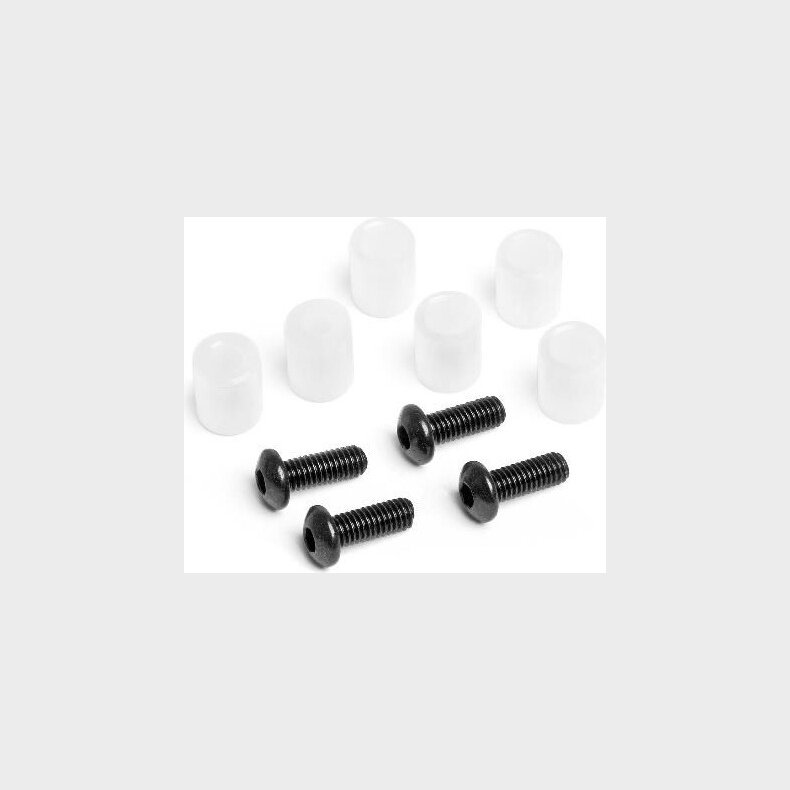 Bushing/screw Set For Aluminium Adustable Upperarm - Hp87164 - Hpi Racing