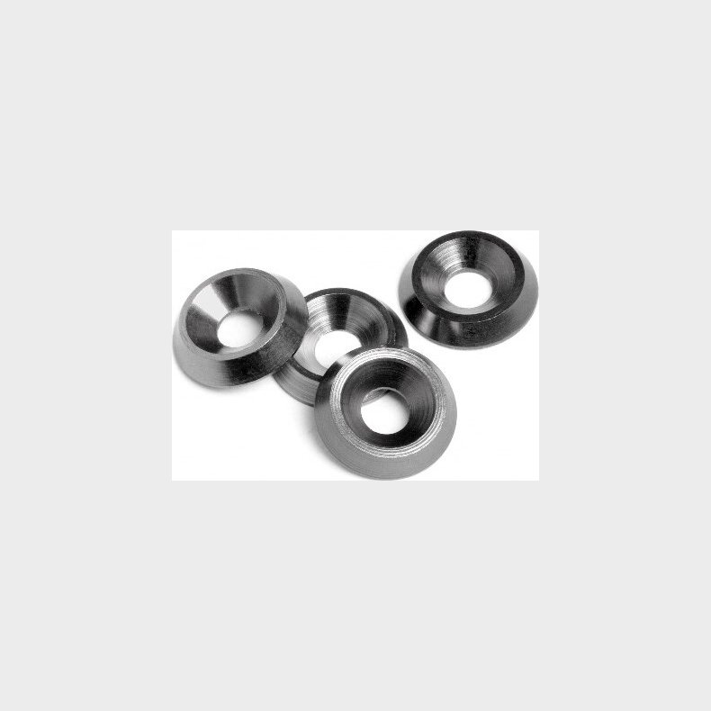 Cone Washer 3x9x2mm (gunmetal/4pcs) - Hp88008 - Hpi Racing