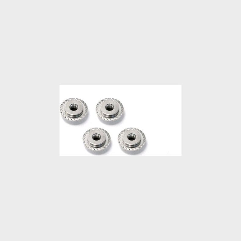 Flanged Lock Nut M5x8mm (silver/4pcs) - Hpz671 - Hpi Racing