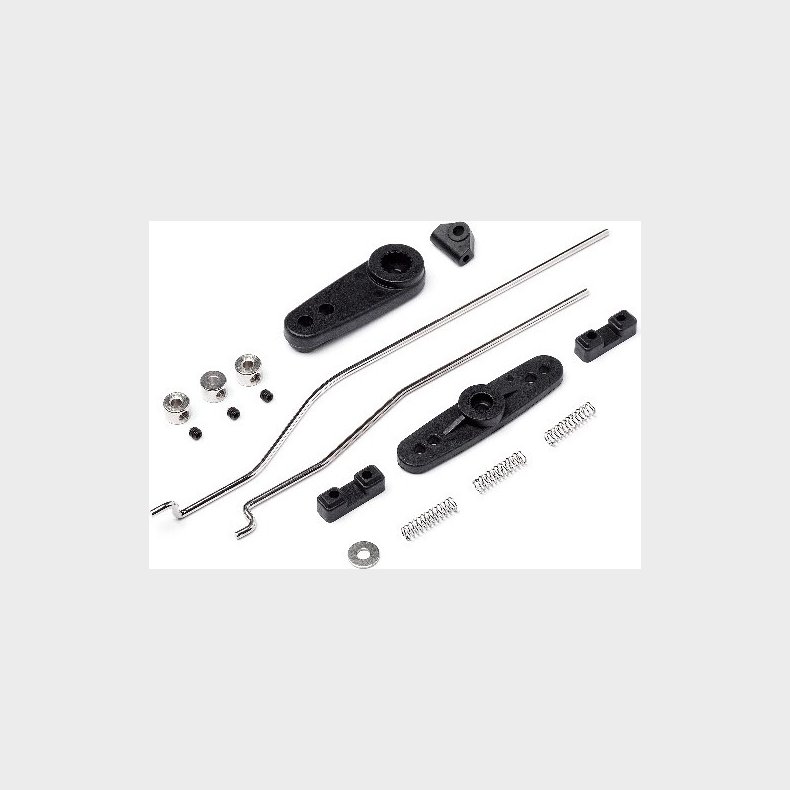 Servo Horn And Throttle Linkage Set (blackout Mt) - Mv24039 - Maverick Rc