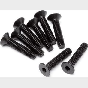 Flat Head Screw M4x20mm 12 Pcs - Mv24073 - Maverick Rc
