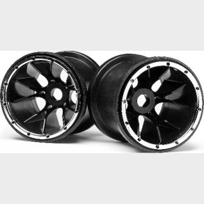 Black Wheels 2 Pcs (blackout Mt) - Mv24105 - Maverick Rc