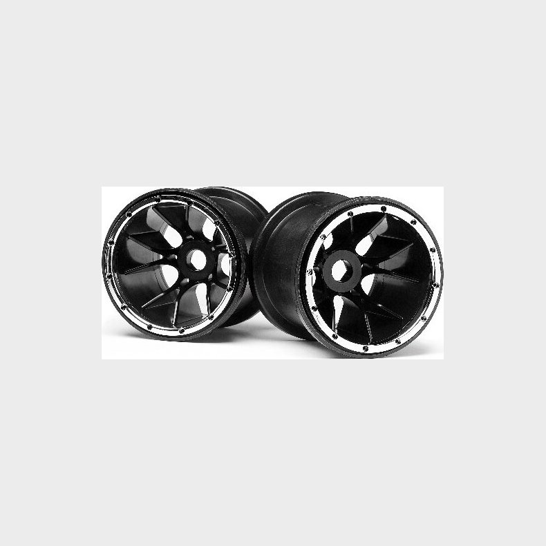 Black Wheels 2 Pcs (blackout Mt) - Mv24105 - Maverick Rc