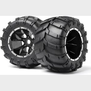 Mounted Wheels And Tyres 2 Pcs (blackout Mt) - Mv24107 - Maverick Rc