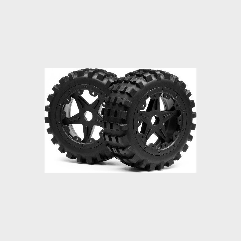 Blackout Xb Mounted Wheel And Tyre Set (front) Pr - Mv24170 - Maverick Rc