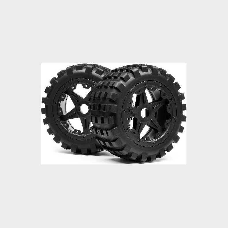 Blackout Xb Mounted Wheel And Tyre Set (rear) Pr - Mv24173 - Maverick Rc