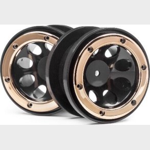 Wheels W/gold Beadlocks (2pcs) - Mv25065 - Maverick Rc