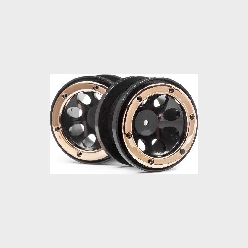 Wheels W/gold Beadlocks (2pcs) - Mv25065 - Maverick Rc