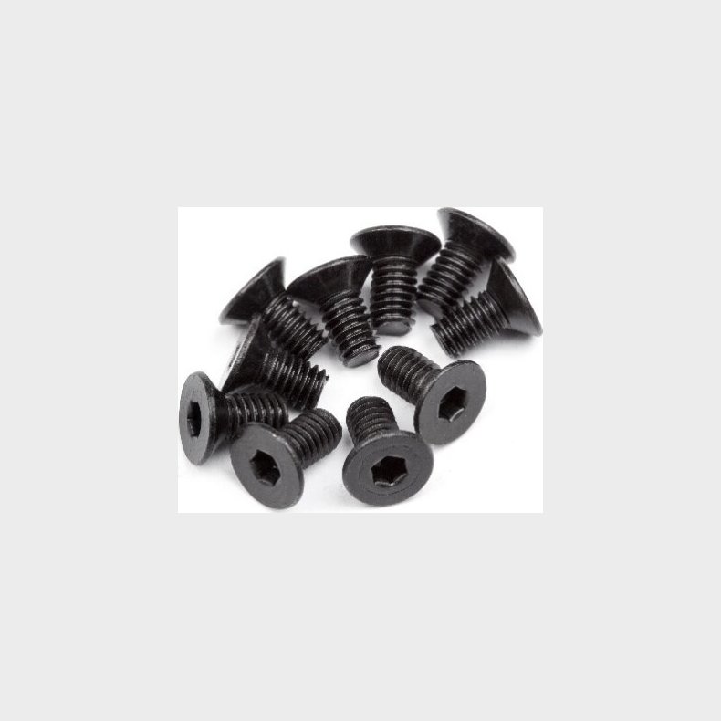 Flat Head Screw M4x8mm (12 Pcs) - Mv27049 - Maverick Rc