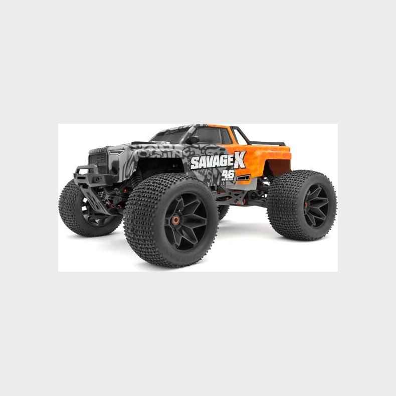 Gt-6 Sportcab Painted Truck Body (grey/orange) - Hp160104 - Hpi Racing