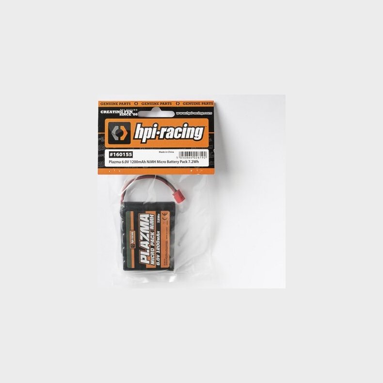 Plazma 6.0v 1200mah Nimh Micro Battery Pack - Hp160155 - Hpi Racing