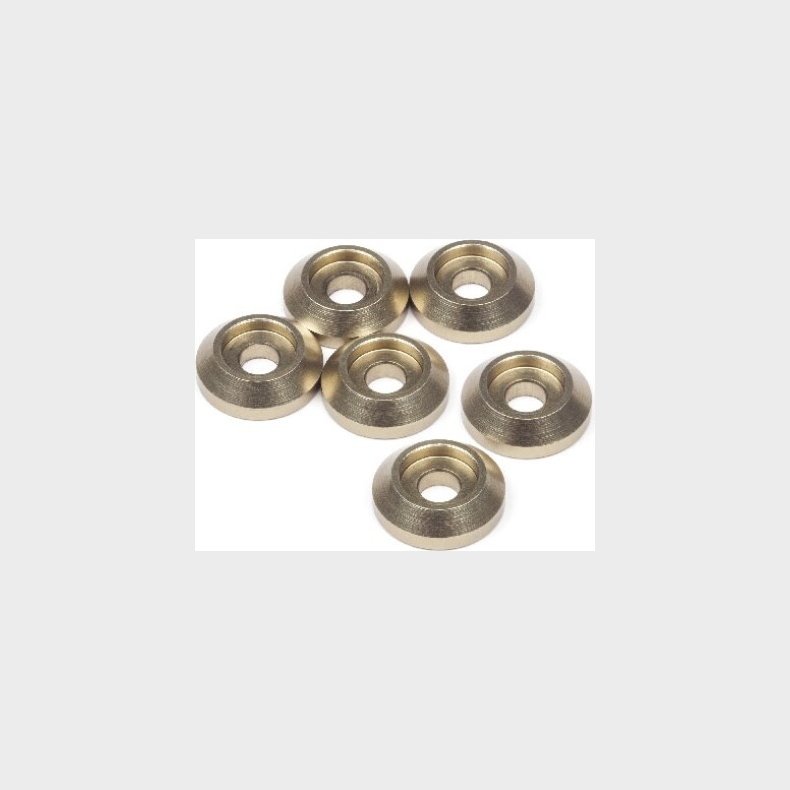 Cap Head Screw Cone Washer - Gold (6pcs) - Mv29127 - Maverick Rc