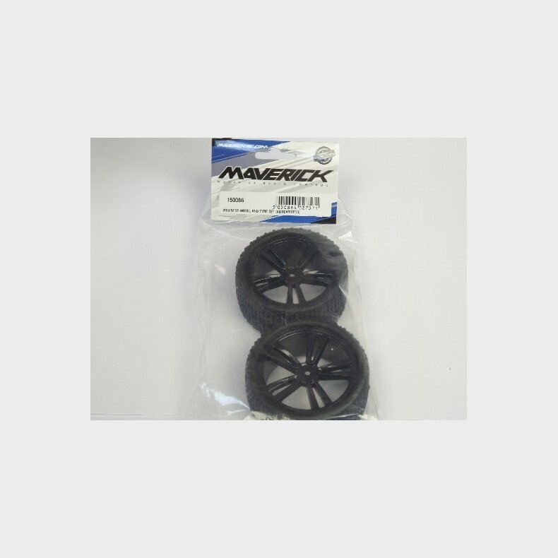 Mounted Wheel And Tyre Set (xb/rear/2pcs) - Mv150086 - Maverick Rc