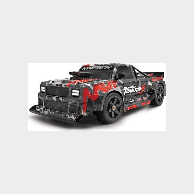 Quantumr Race Truck Body (black/red) - Mv150319 - Maverick Rc