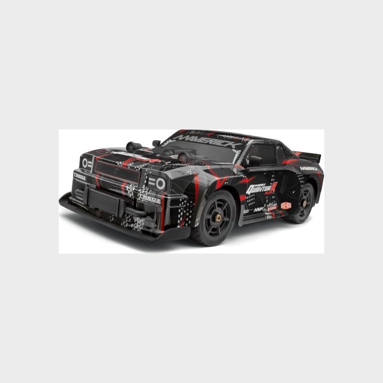 Quantumr Muscle Car Body - Black/red - Mv150352 - Maverick Rc