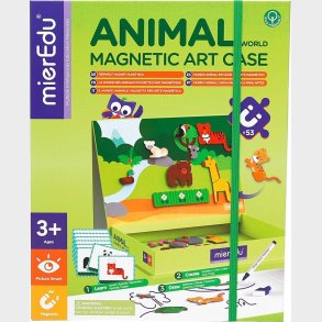 Magnetisk Legetj - Kunst Box - Dyrenes Verden - Mieredu