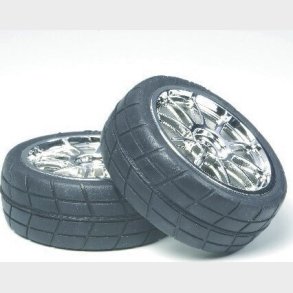 Rc 10 Spoke Metal Plated Wheels 24mm Glued - 53956 - Tamiya