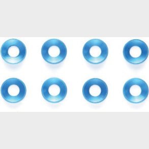 3mm Alu. Washer *8 Blue - 54156 - Tamiya