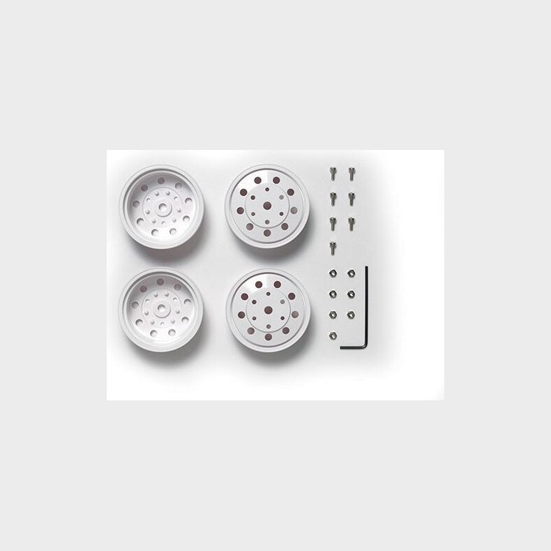 Rear Wheels Sets (22mm Width) White - 56542 - Tamiya