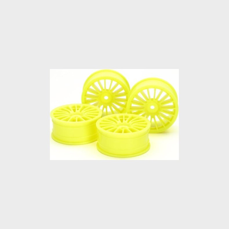 M-n 18-spoke Wheels (24mm, Offset 0) (yellow) 4pcs - 54852 - Tamiya