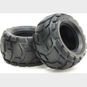 Round Block Rear Bubble Tires (soft/2pcs.) - 54866 - Tamiya