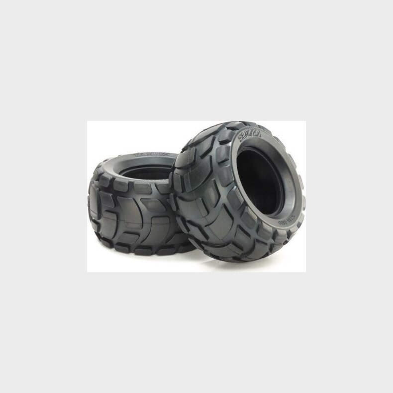 Round Block Rear Bubble Tires (soft/2pcs.) - 54866 - Tamiya