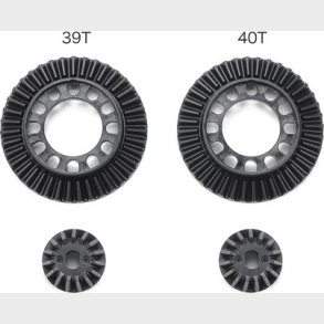 Ring Gear Set (39t, 40t) For Xv-02/tt-02 Direct Co - 51704 - Tamiya