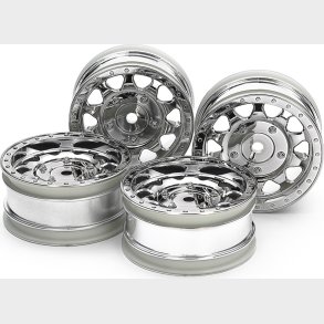 Bbx Chrome Plated Wheels (26mm Width, Offset +2mm) - 51715 - Tamiya