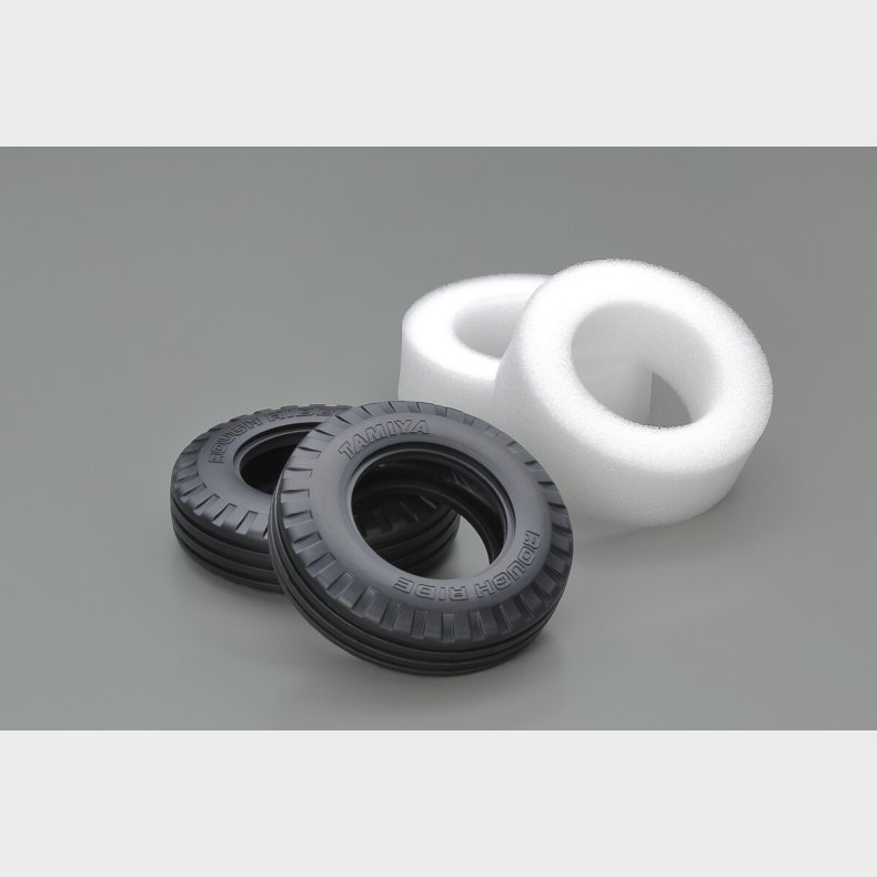 Ribbed 'rough Ride' Tires (w/inner Sponge, 2pcs.) - 51716 - Tamiya