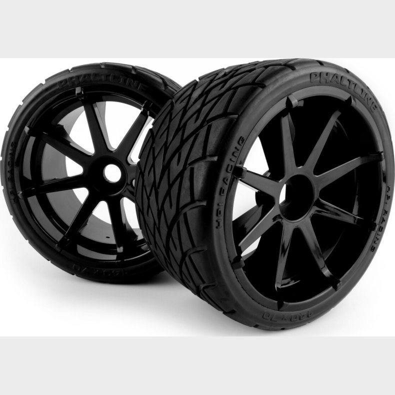 Mounted Phaltine Tire On 3256 Blast Black Wheel - Hp160508 - Hpi Racing