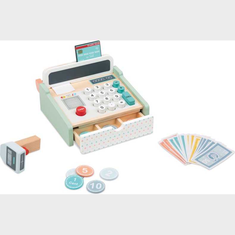 Legetjs Kasseapparat Til Brn - Small Wood