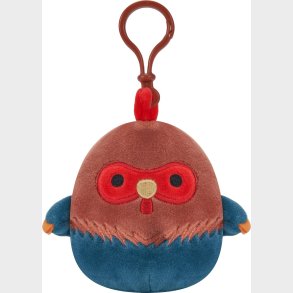 Squishmallows Bamse - Brown And Blue Rooster - Med Klips - 9 Cm