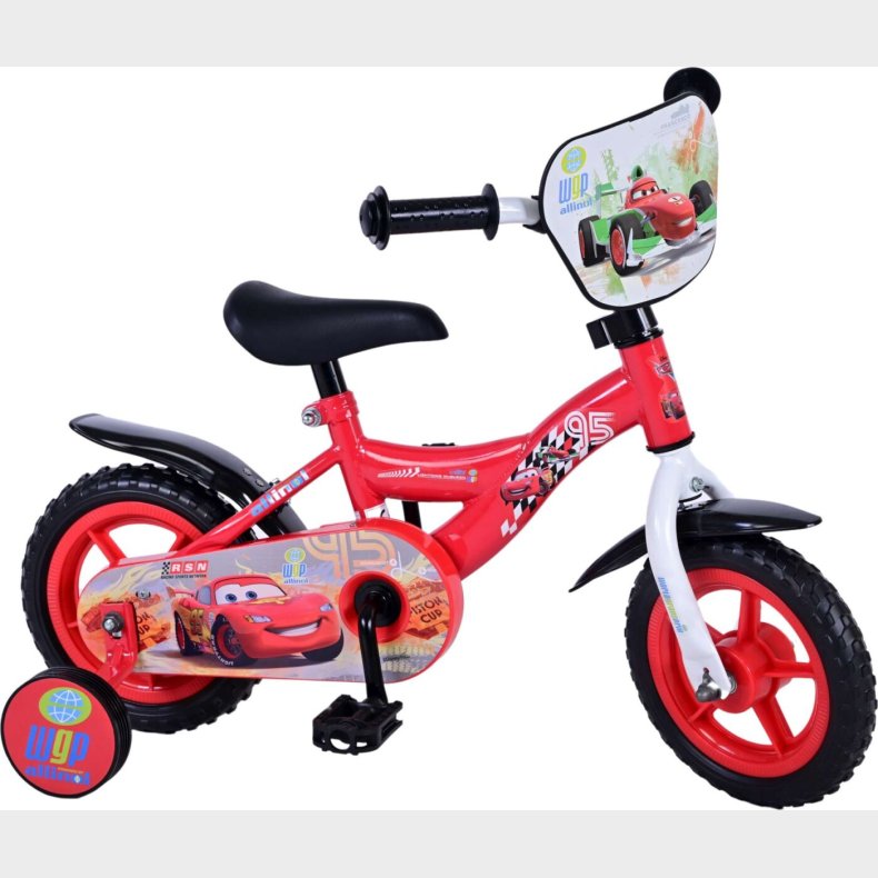 Disney Cars - Brnecykel Med Stttehjul - 10" - Volare