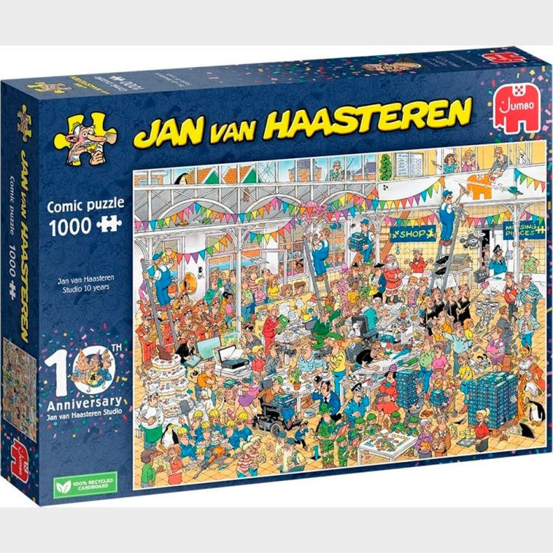 Jan Van Haasteren Puslespil - 1000 Brikker - 10 Years - Jvh Studio