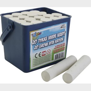 Gadekridt - Hvidt - 20 Stk