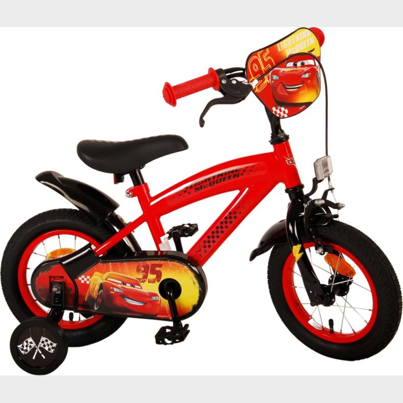 Disney Cars - Brnecykel Med Stttehjul - 12'' - Volare