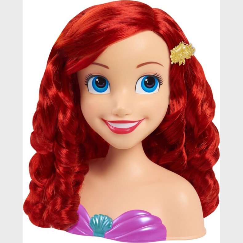 Disney Princess - Ariel Styling Head - Frisrhoved Til Brn - 18 Dele