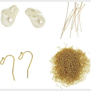 Me & My Box - Mini Smykke Kit rekroge - Barok Perle - Guldbelagt 18k