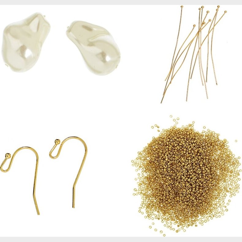 Me & My Box - Mini Smykke Kit rekroge - Barok Perle - Guldbelagt 18k